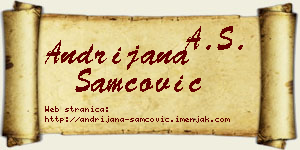 Andrijana Samčović vizit kartica